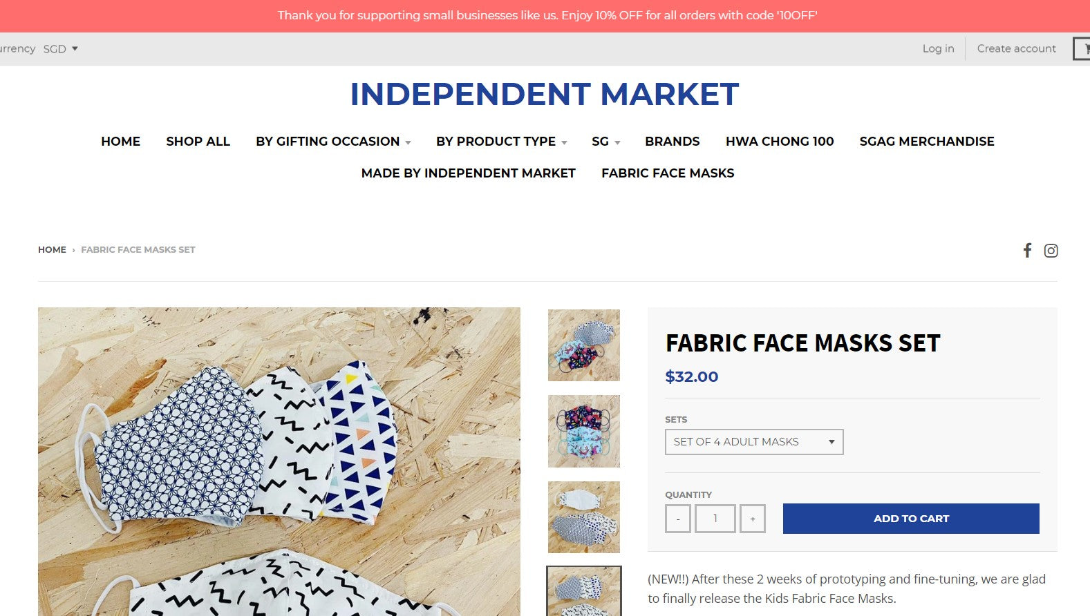 Buying our Face Mask style