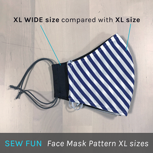 SEW FUN Face Mask Pattern (sizes XS to XL)